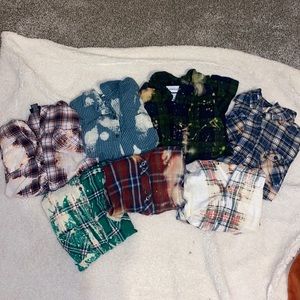 SUPER CUTE AND TRENDY BLEACHED FLANNELS🎉